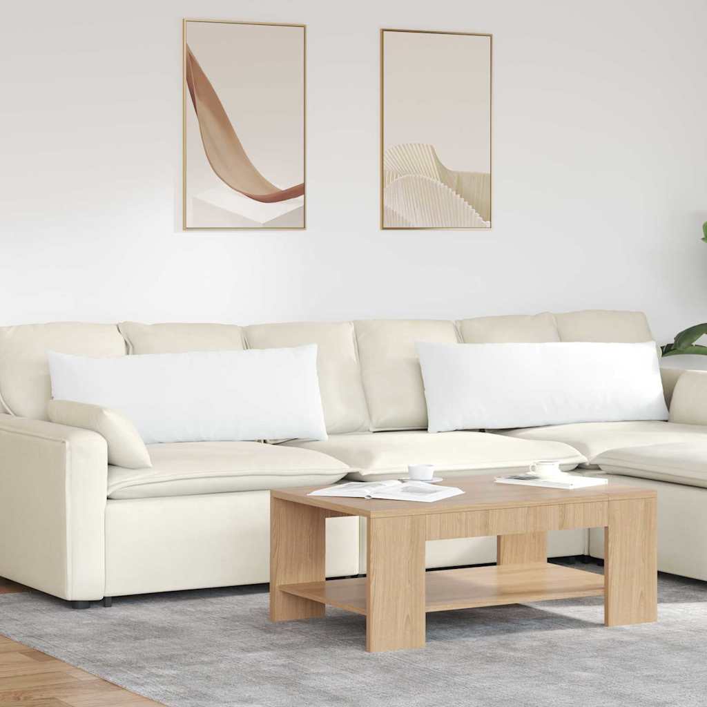 Jastučići za sofu 2 pcs Bijelo 120 x 40 cm tkanina
