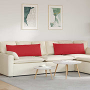 Jastučići za sofu 2 pcs Crvena 120 x 40 cm tkanina