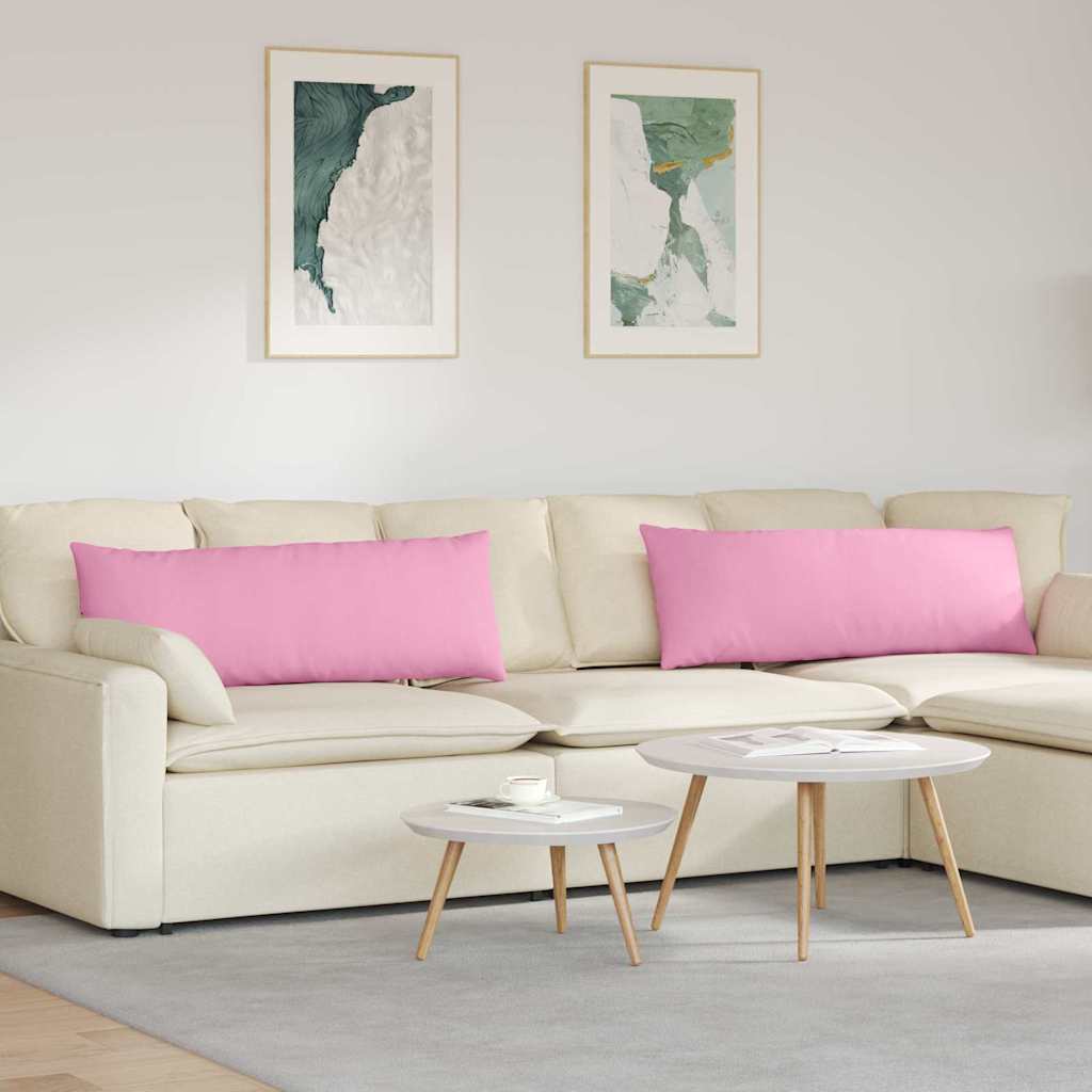 Jastučići za sofu 2 pcs Ružičasta 120 x 40 cm tkanina