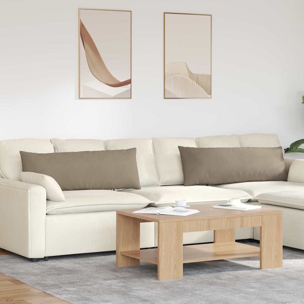 Jastučići za sofu 2 pcs Sivo-smeđa 120 x 40 cm tkanina