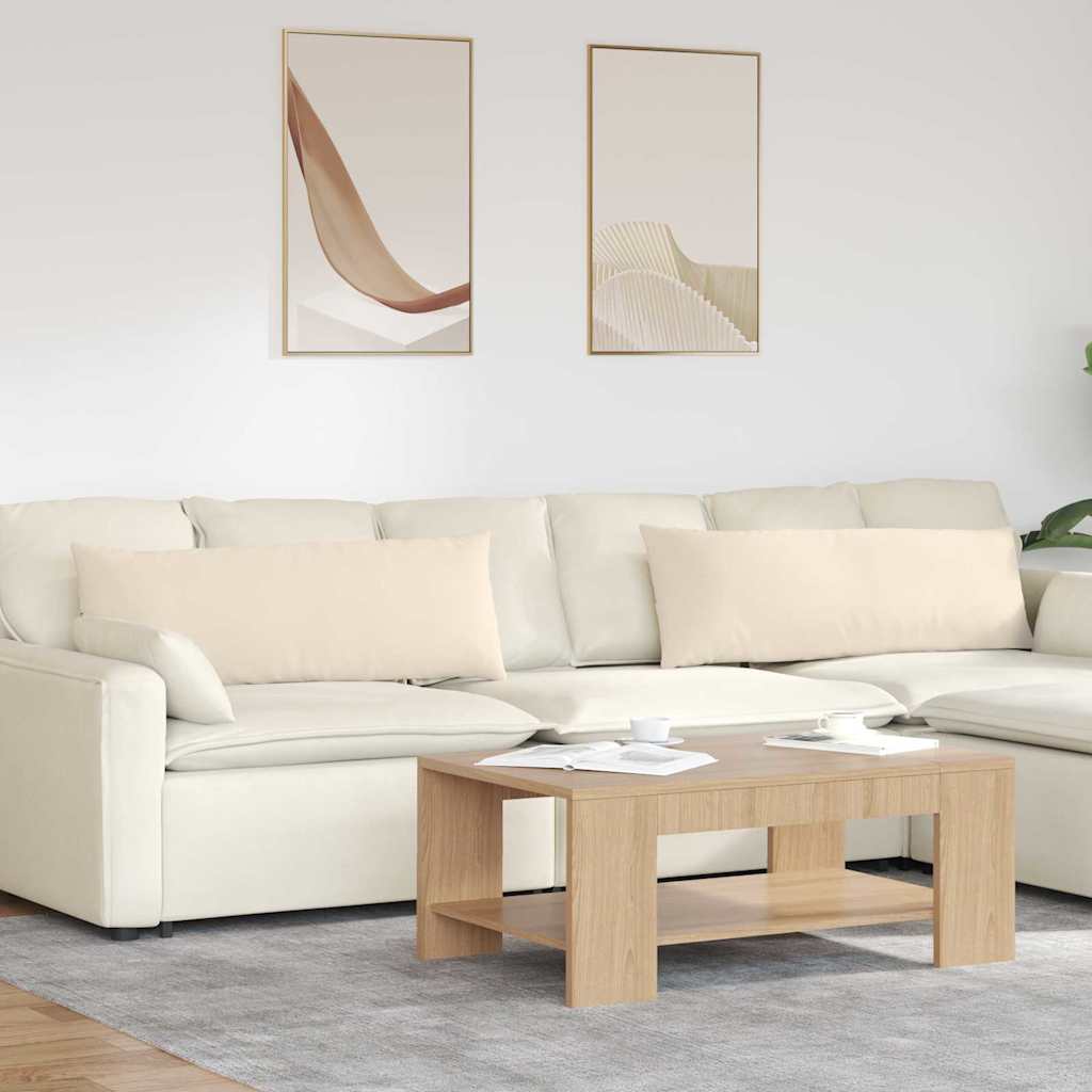 Jastučići za sofu 2 pcs Bež 120 x 40 cm tkanina