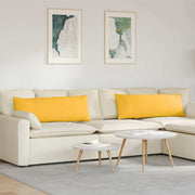 Jastučići za sofu 2 pcs Svijetlo žuta 120 x 40 cm