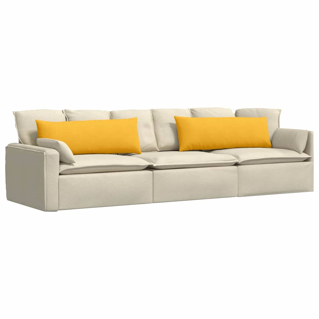 Jastučići za sofu 2 pcs Svijetlo žuta 120 x 40 cm