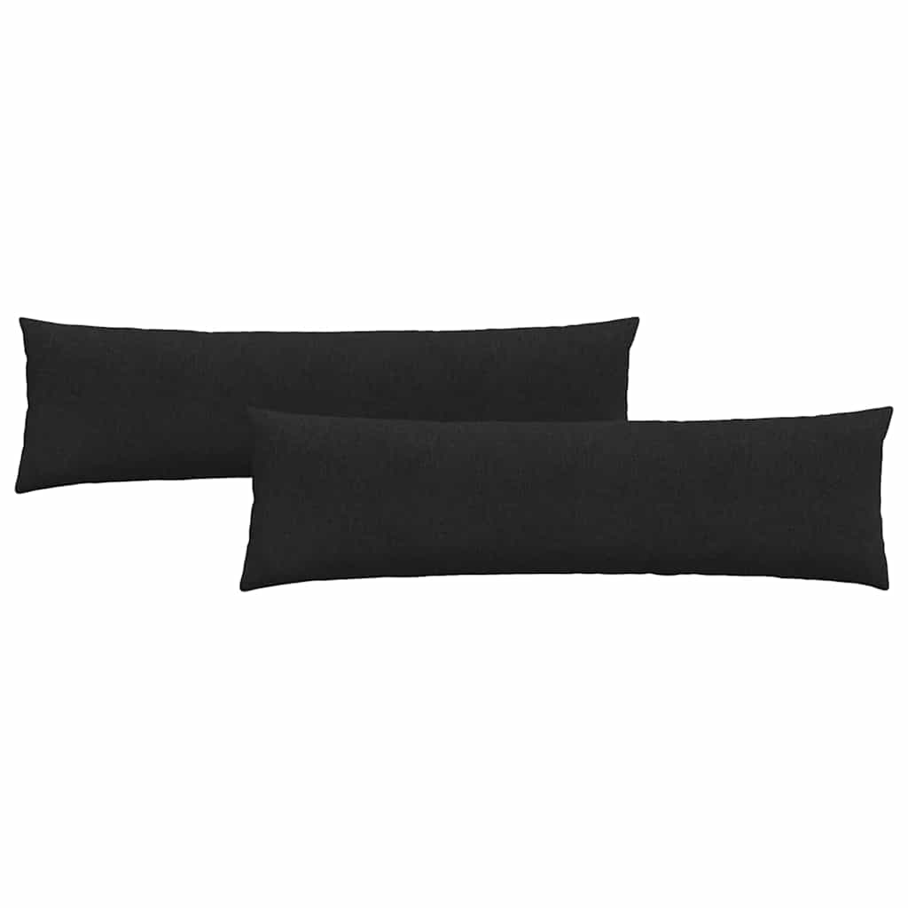 Jastučići za sofu 2 pcs Crna 145 x 40 cm tkanina