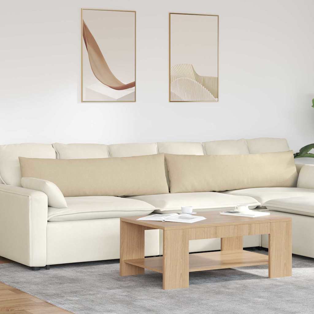 Jastučići za sofu 2 pcs Krema 145 x 40 cm tkanina