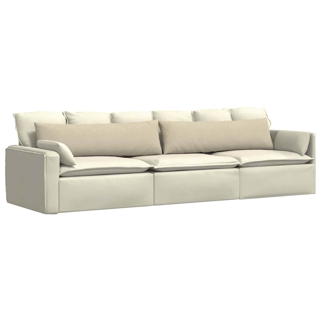Jastučići za sofu 2 pcs Krema 145 x 40 cm tkanina