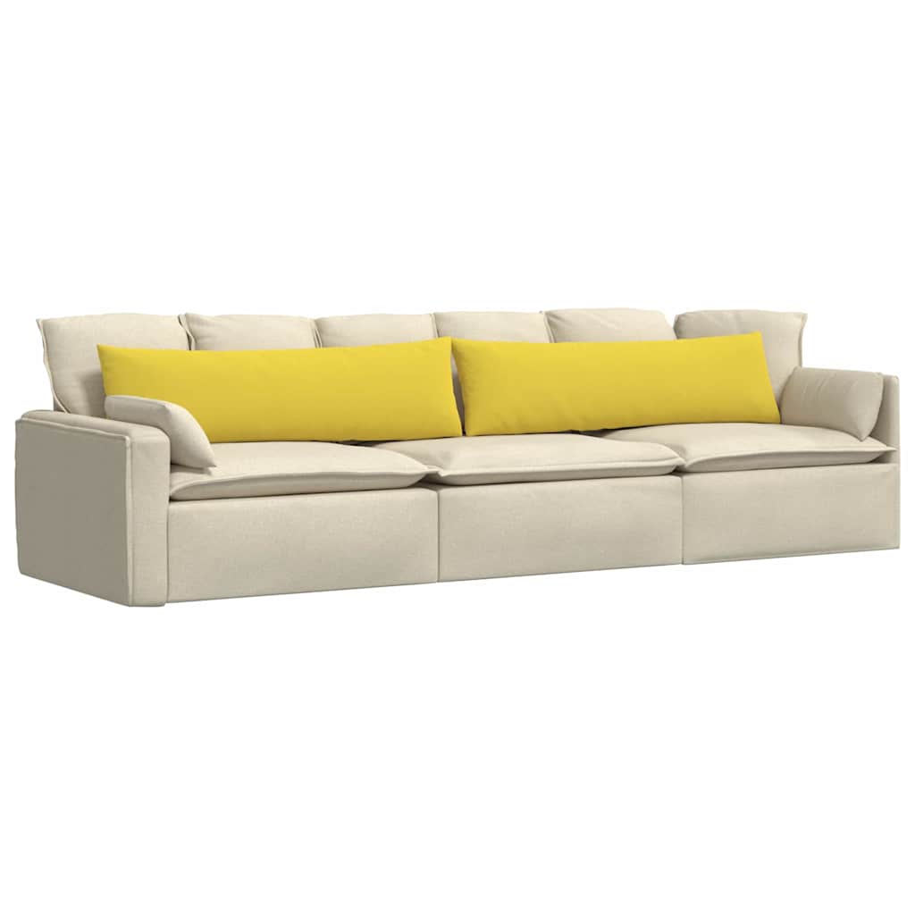 Jastučići za sofu 2 pcs Svijetlo žuta 145 x 40 cm tkanina