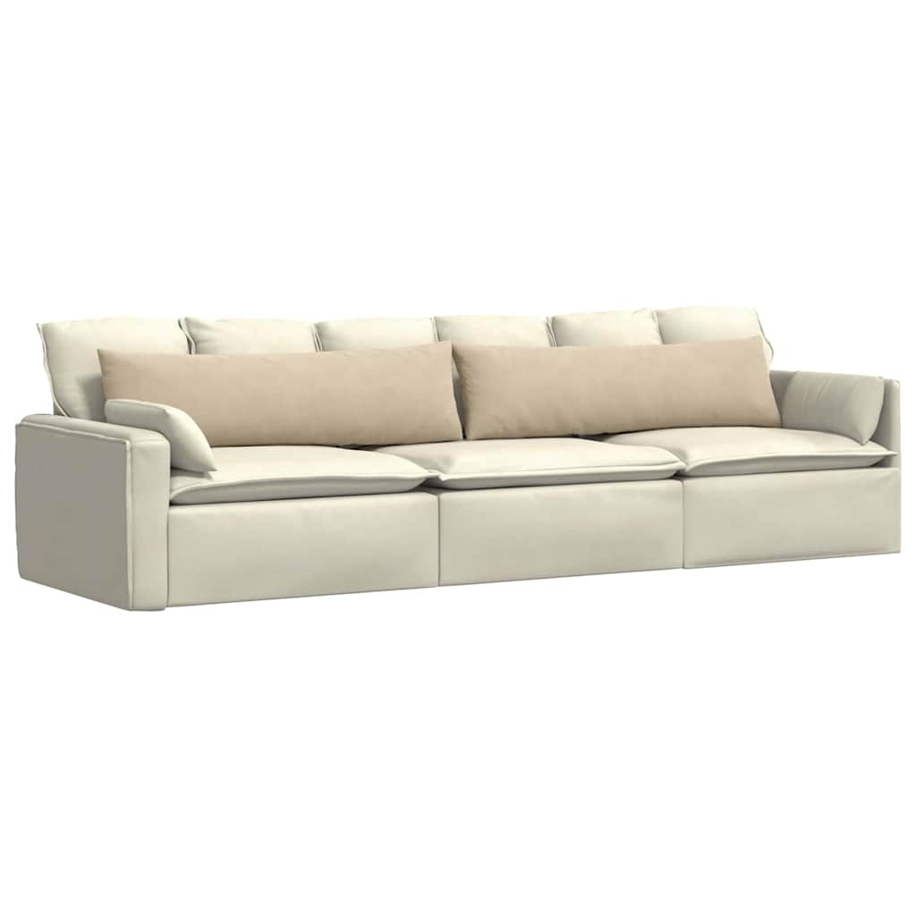 Jastučići za sofu 2 pcs Krema 145 x 40 cm tkanina