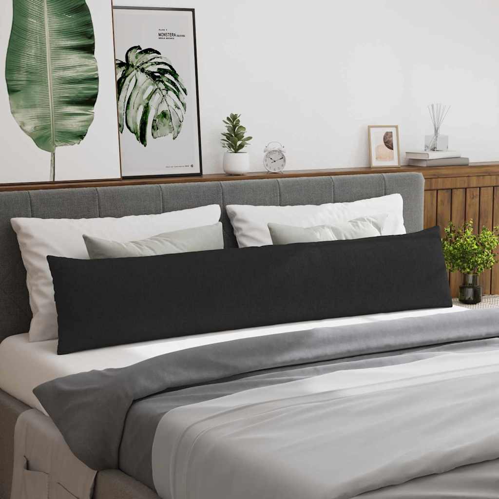 Jastučići za sofu 2 pcs Crna 200 x 40 cm tkanina