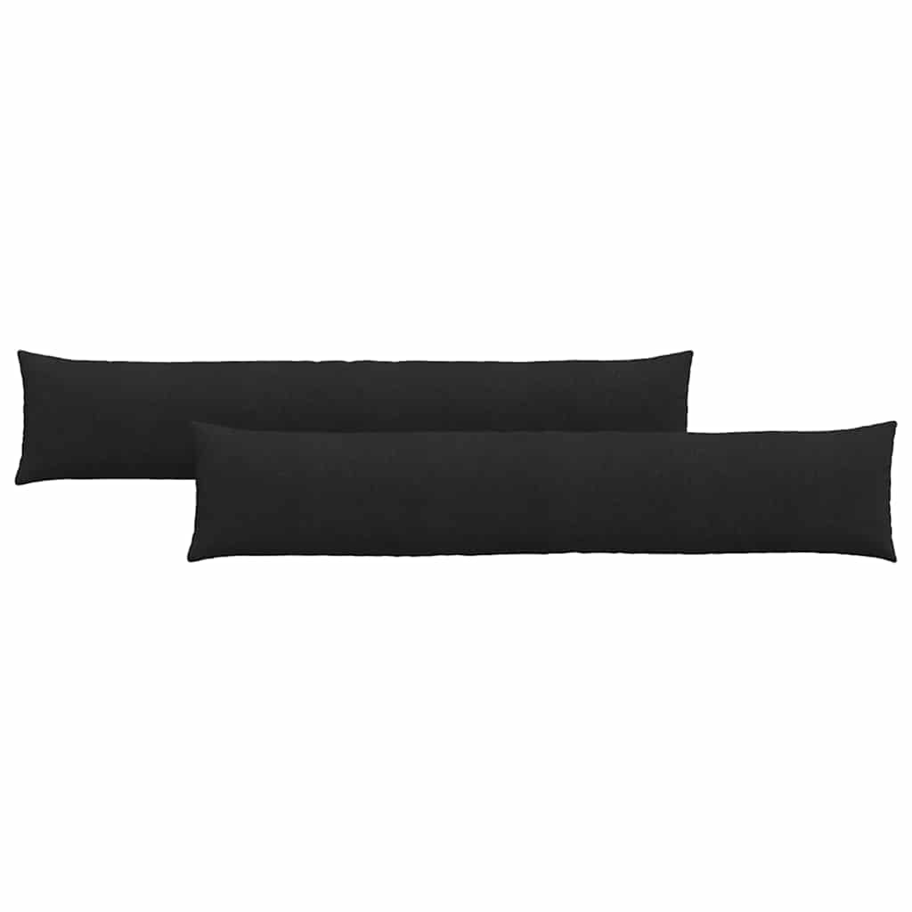 Jastučići za sofu 2 pcs Crna 200 x 40 cm tkanina