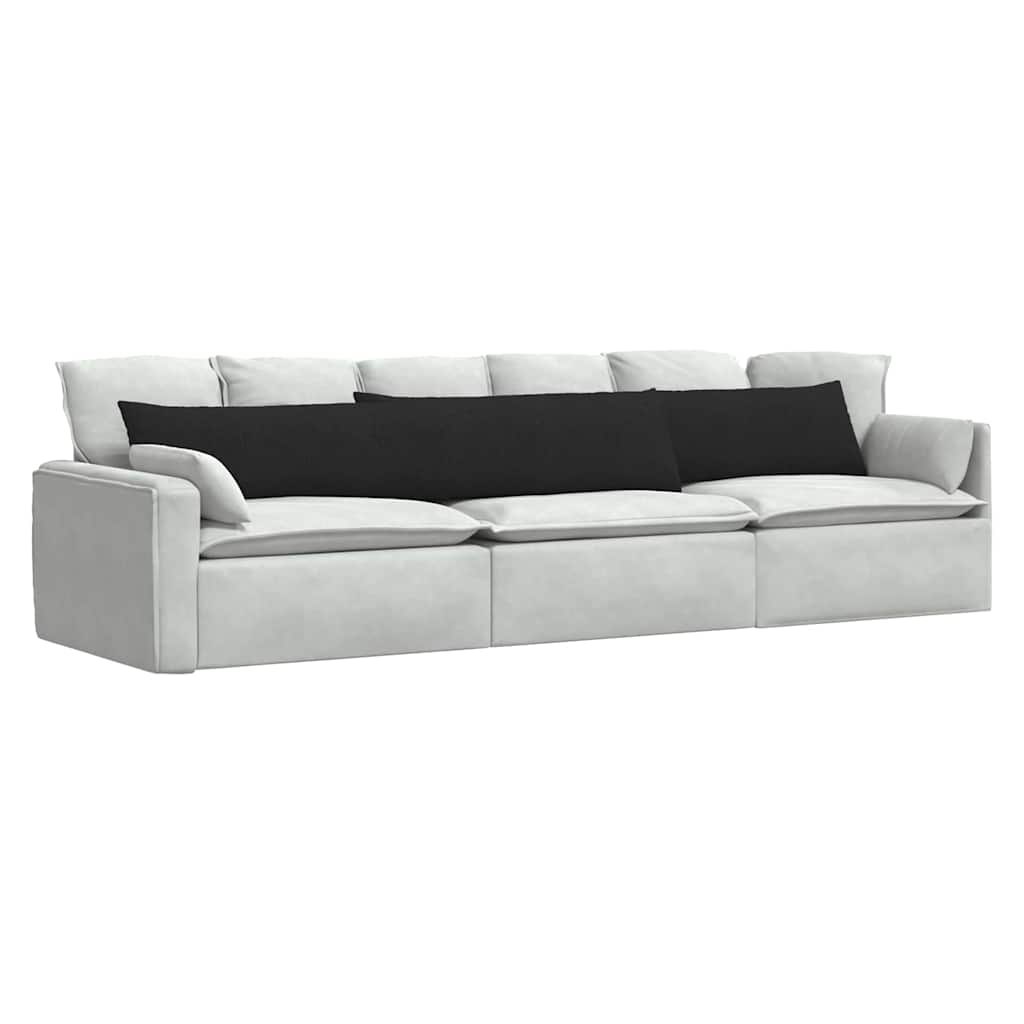 Jastučići za sofu 2 pcs Crna 200 x 40 cm tkanina