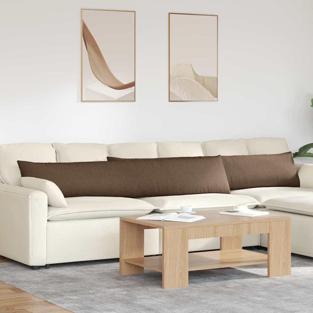 Jastučići za sofu 2 pcs Smeđa 200 x 40 cm tkanina