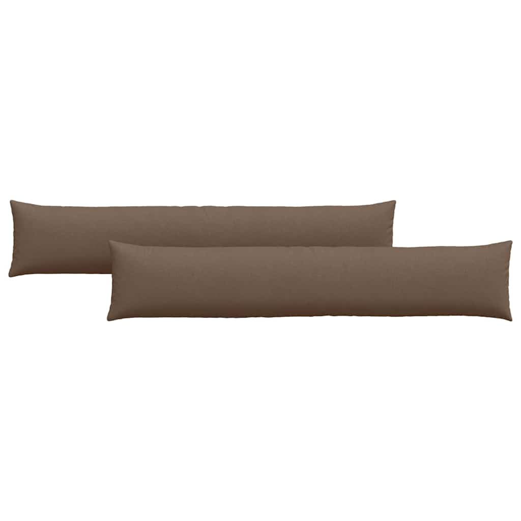 Jastučići za sofu 2 pcs Smeđa 200 x 40 cm tkanina