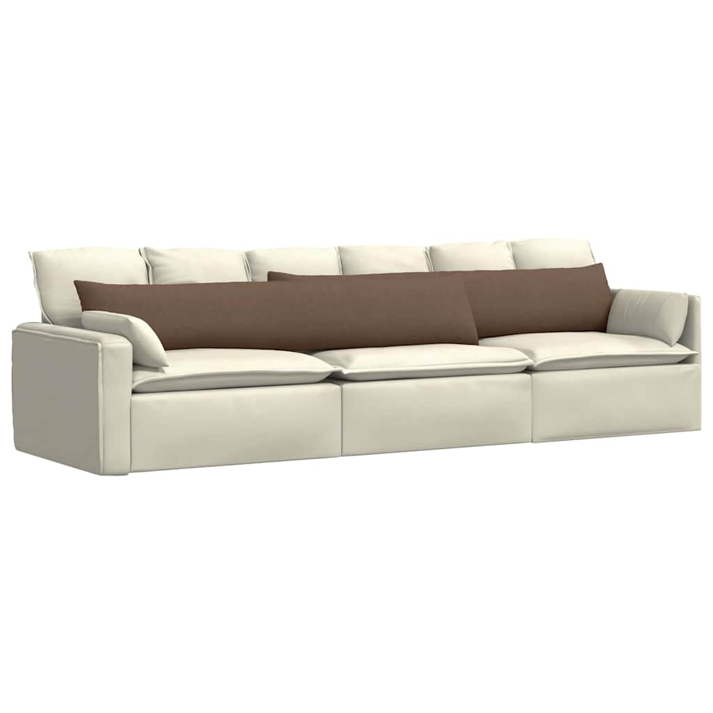 Jastučići za sofu 2 pcs Smeđa 200 x 40 cm tkanina