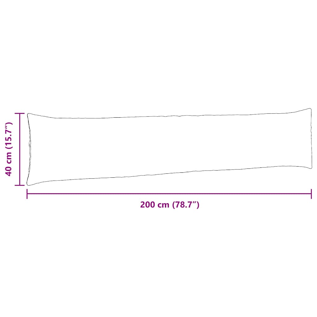 Jastučići za sofu 2 pcs Smeđa 200 x 40 cm tkanina