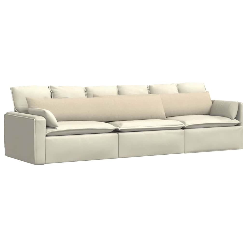 Jastučići za sofu 2 pcs Krema 200 x 40 cm tkanina