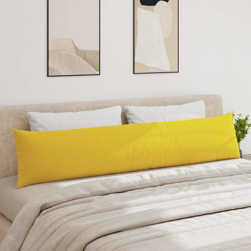 Jastučići za sofu 2 pcs Svijetlo žuta 200 x 40 cm tkanina