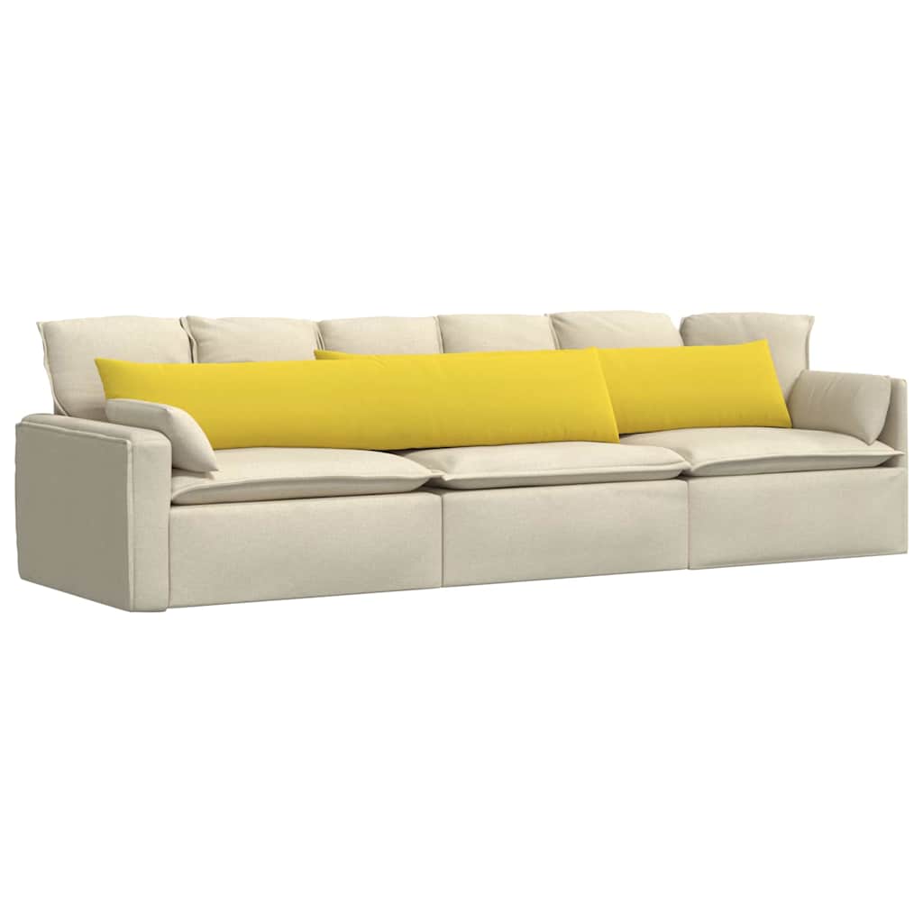 Jastučići za sofu 2 pcs Svijetlo žuta 200 x 40 cm tkanina