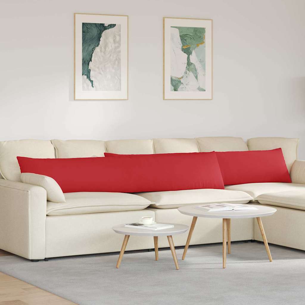 Jastučići za sofu 2 pcs Crvena 200 x 40 cm tkanina