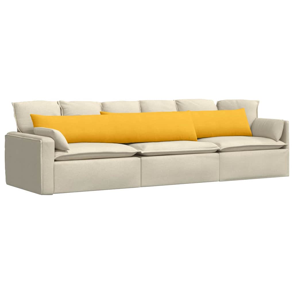 Jastučići za sofu 2 pcs Svijetlo žuta 200 x 40 cm