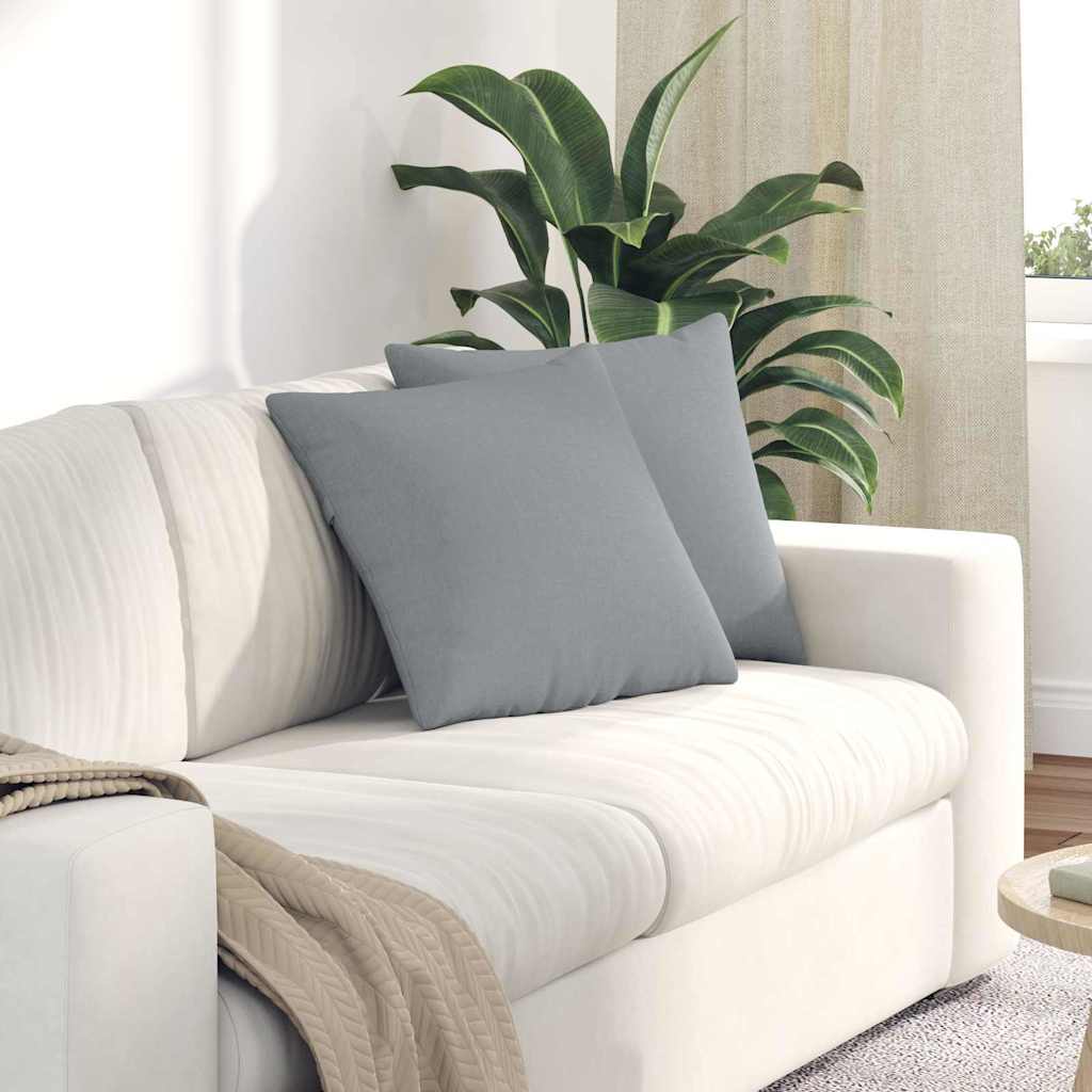 Jastučići za sofu 2 pcs Svijetlo siva 45 x 45 cm tkanina