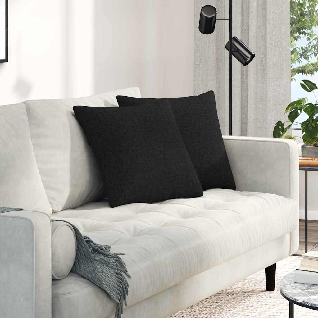 Jastučići za sofu 2 pcs Crna 45 x 45 cm tkanina