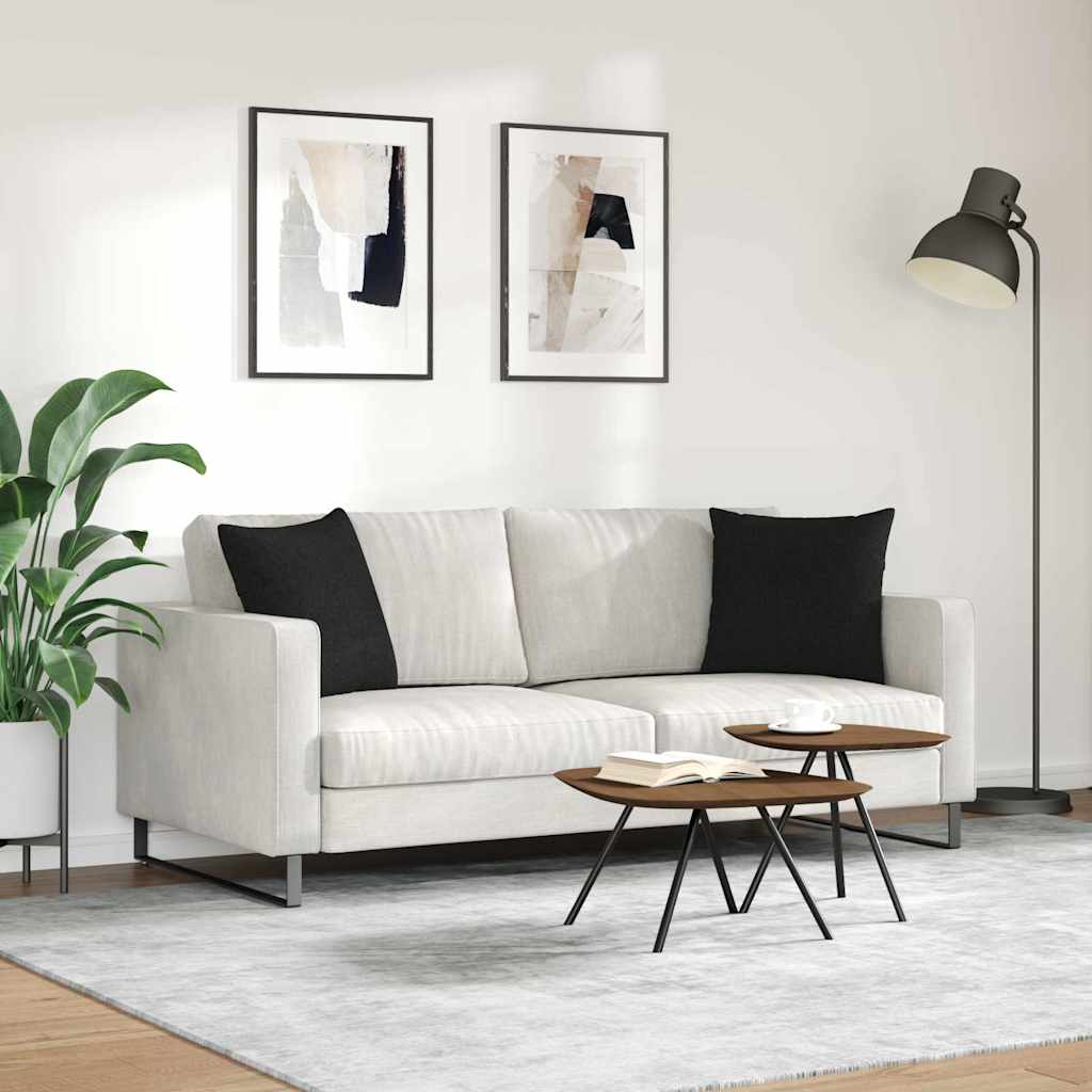 Jastučići za sofu 2 pcs Crna 45 x 45 cm tkanina
