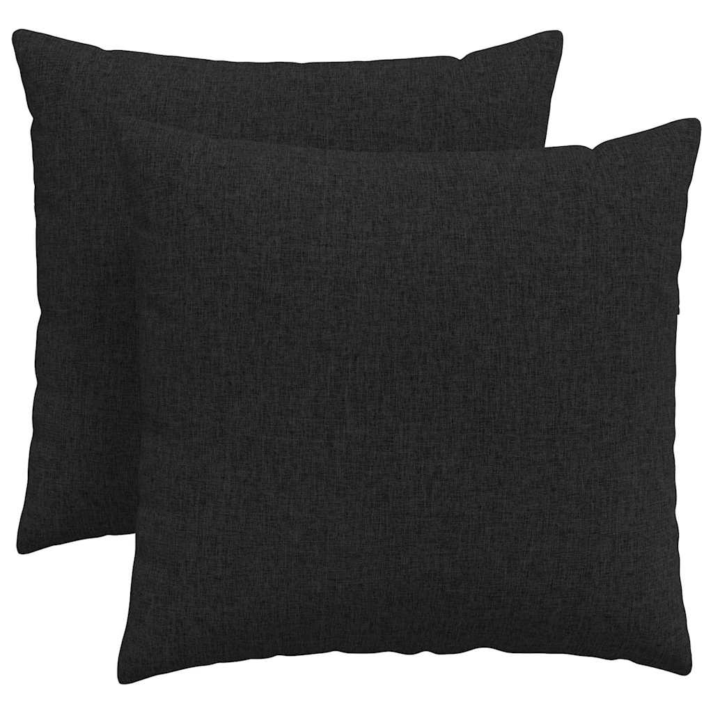 Jastučići za sofu 2 pcs Crna 45 x 45 cm tkanina