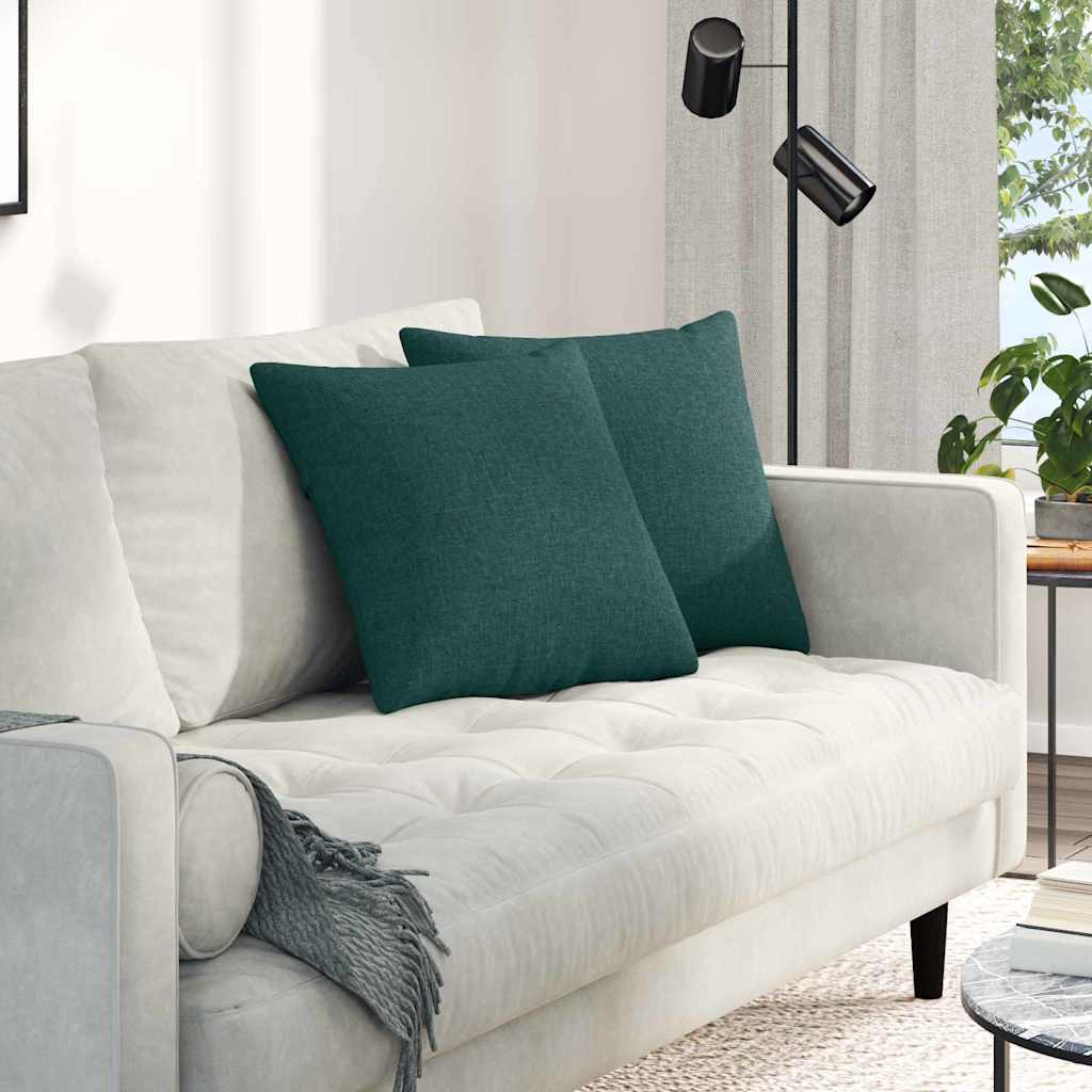 Jastučići za sofu 2 pcs Tamnozelena 45 x 45 cm tkanina