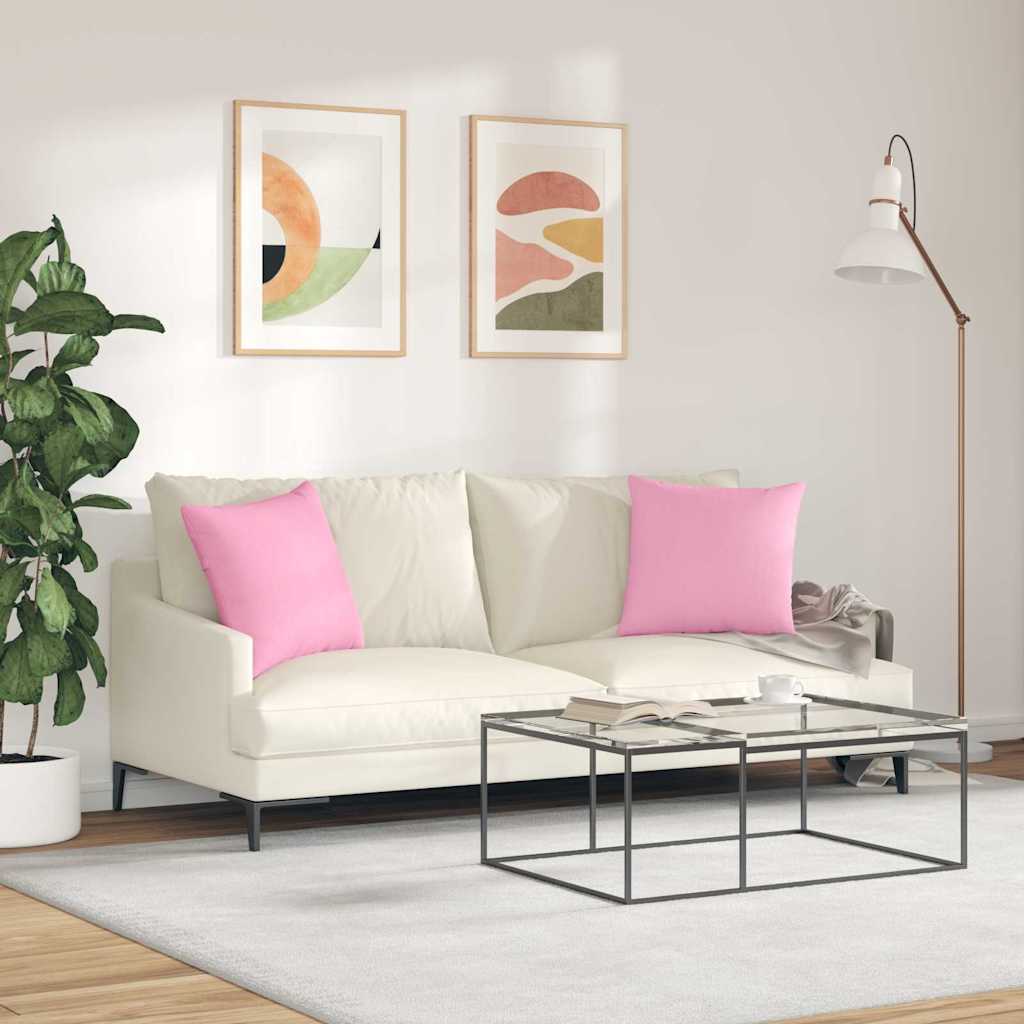 Jastučići za sofu 2 pcs Ružičasta 45 x 45 cm tkanina