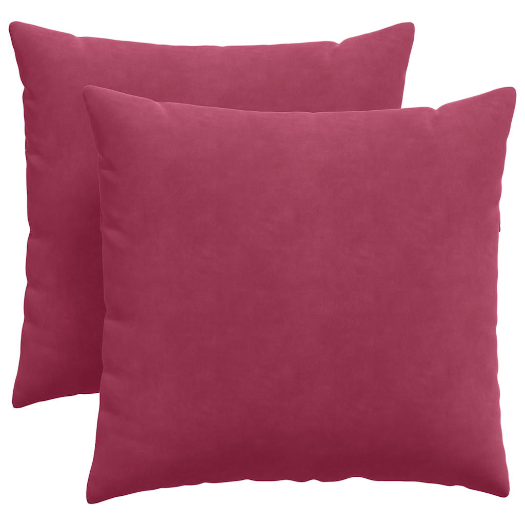 Jastučići za sofu 2 pcs Vinska crvena 45 x 45 cm