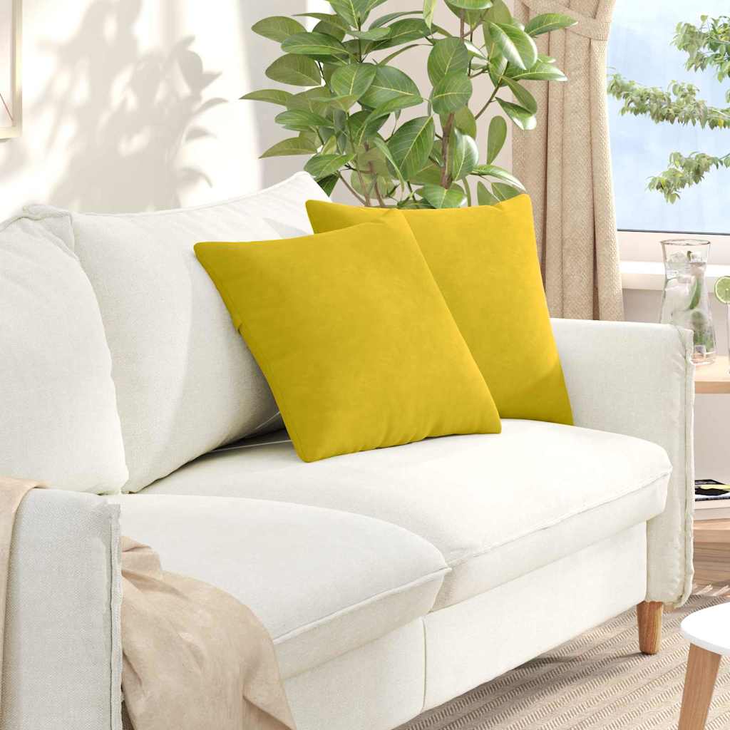 Jastučići za sofu 2 pcs Žuta 45 x 45 cm Kordura tekstil