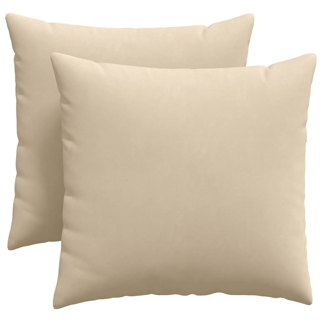 Jastučići za sofu 2 pcs Krema 45 x 45 cm tkanina
