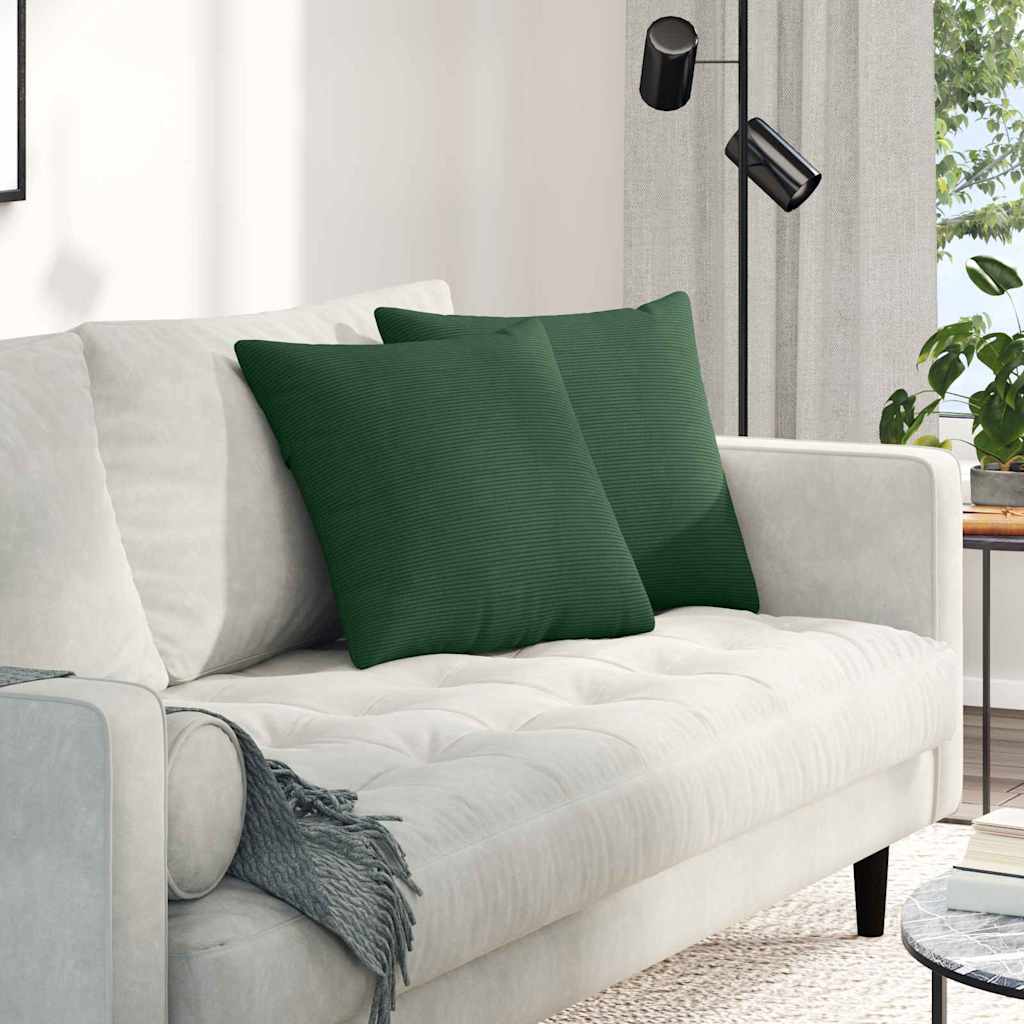 Jastučići za sofu 2 pcs Tamnozelena 45 x 45 cm Kordura tekstil