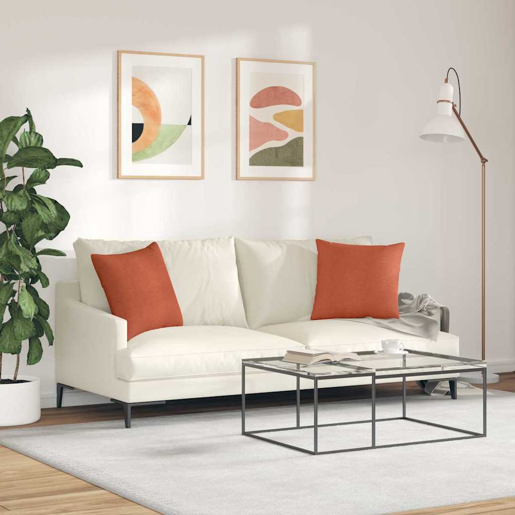 Jastučići za sofu 2 pcs Crvena narančasta 45 x 45 cm