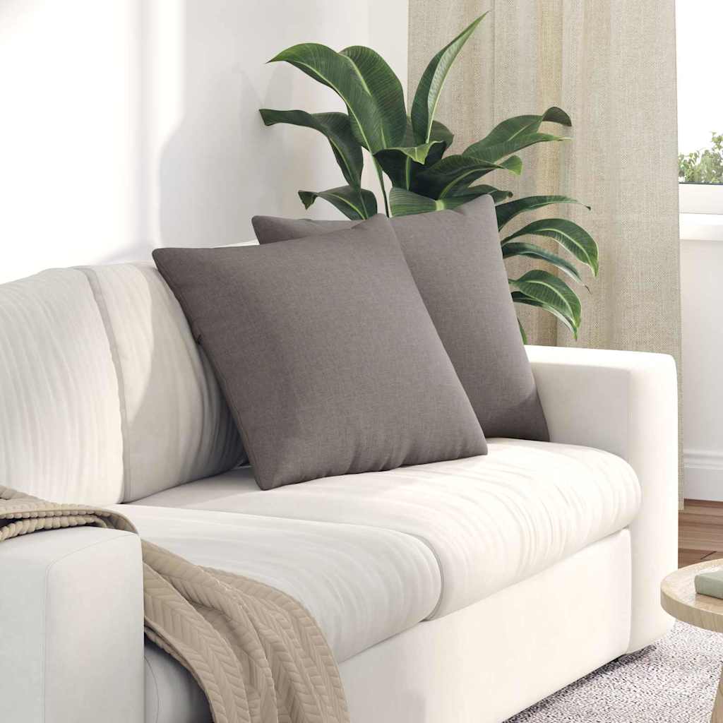 Jastučići za sofu 2 pcs Sivo-smeđa 50 x 50 cm tkanina