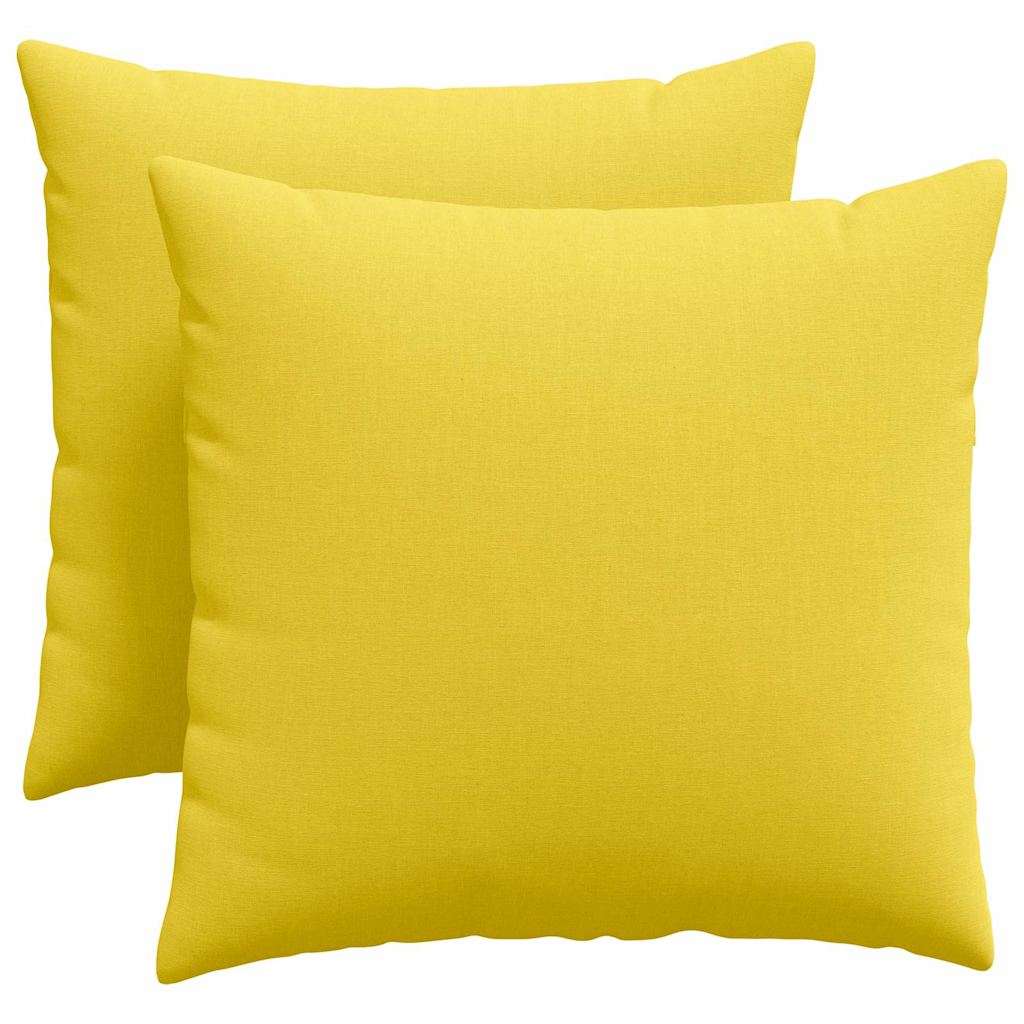 Jastučići za sofu 2 pcs Svijetlo žuta 50 x 50 cm tkanina