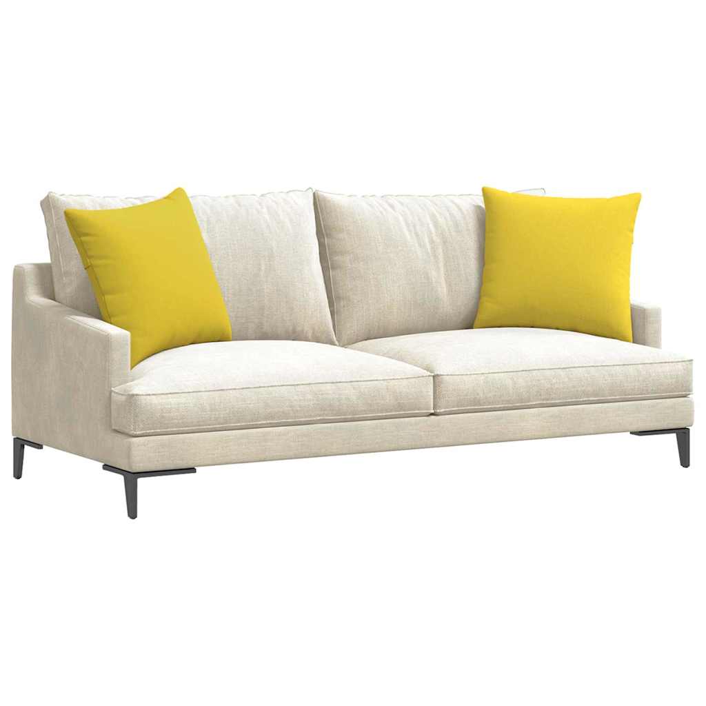 Jastučići za sofu 2 pcs Svijetlo žuta 50 x 50 cm tkanina