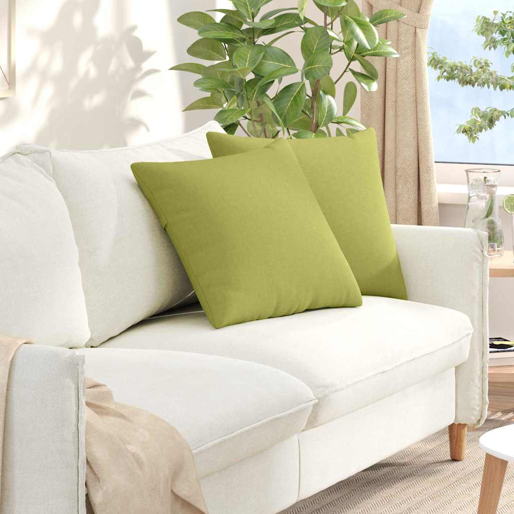 Jastučići za sofu 2 pcs Svijetlo zelena 50 x 50 cm tkanina