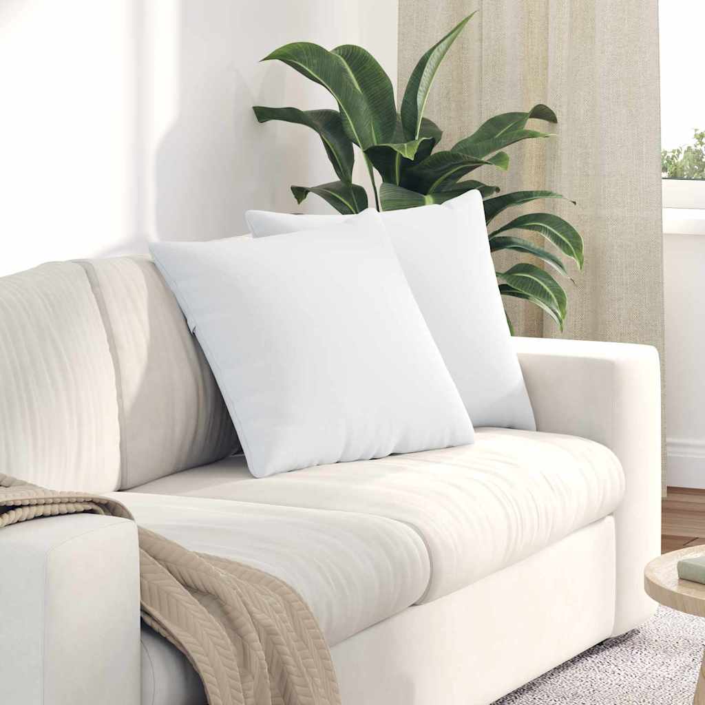 Jastučići za sofu 2 pcs Bijelo 50 x 50 cm tkanina