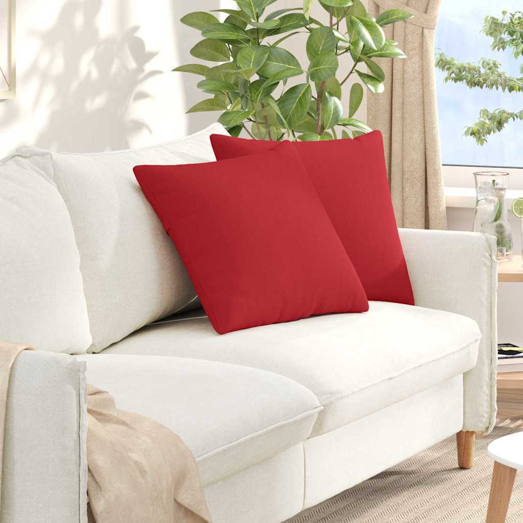 Jastučići za sofu 2 pcs Crvena 50 x 50 cm tkanina