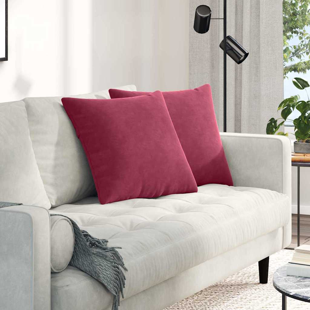 Jastučići za sofu 2 pcs Vinska crvena 50 x 50 cm