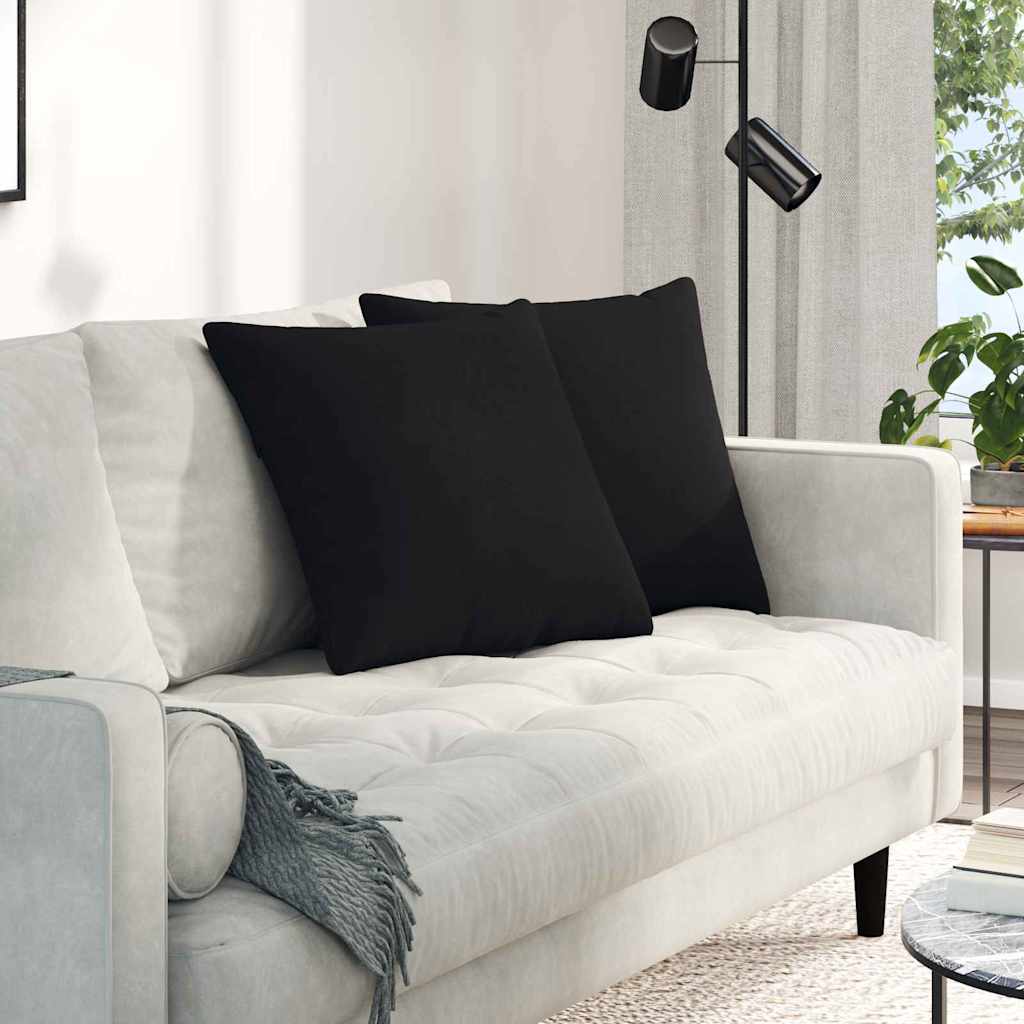 Jastučići za sofu 2 pcs Crna 50 x 50 cm tkanina