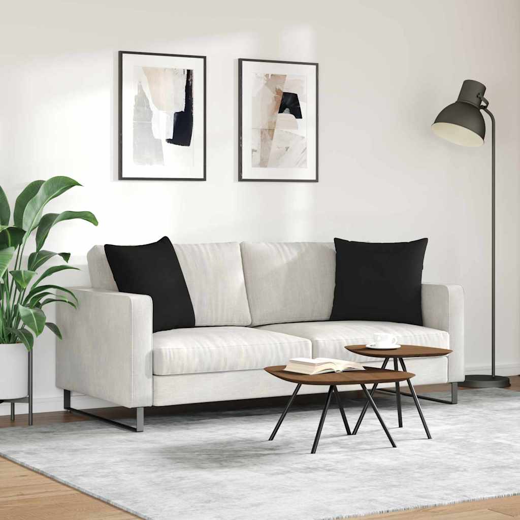 Jastučići za sofu 2 pcs Crna 50 x 50 cm tkanina