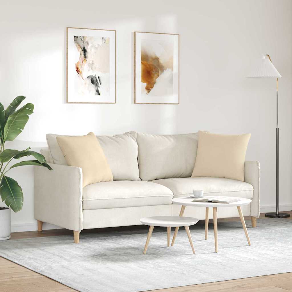 Jastučići za sofu 2 pcs Krema 50 x 50 cm tkanina