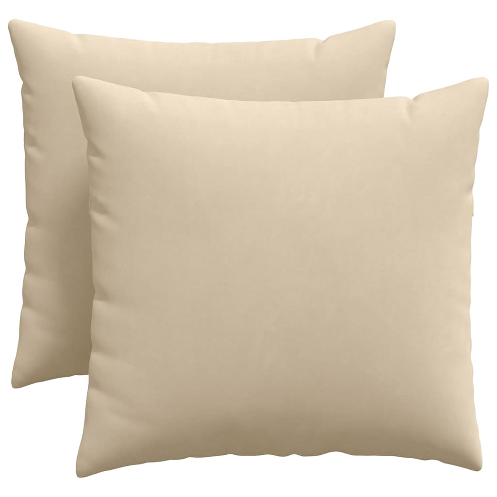 Jastučići za sofu 2 pcs Krema 50 x 50 cm tkanina
