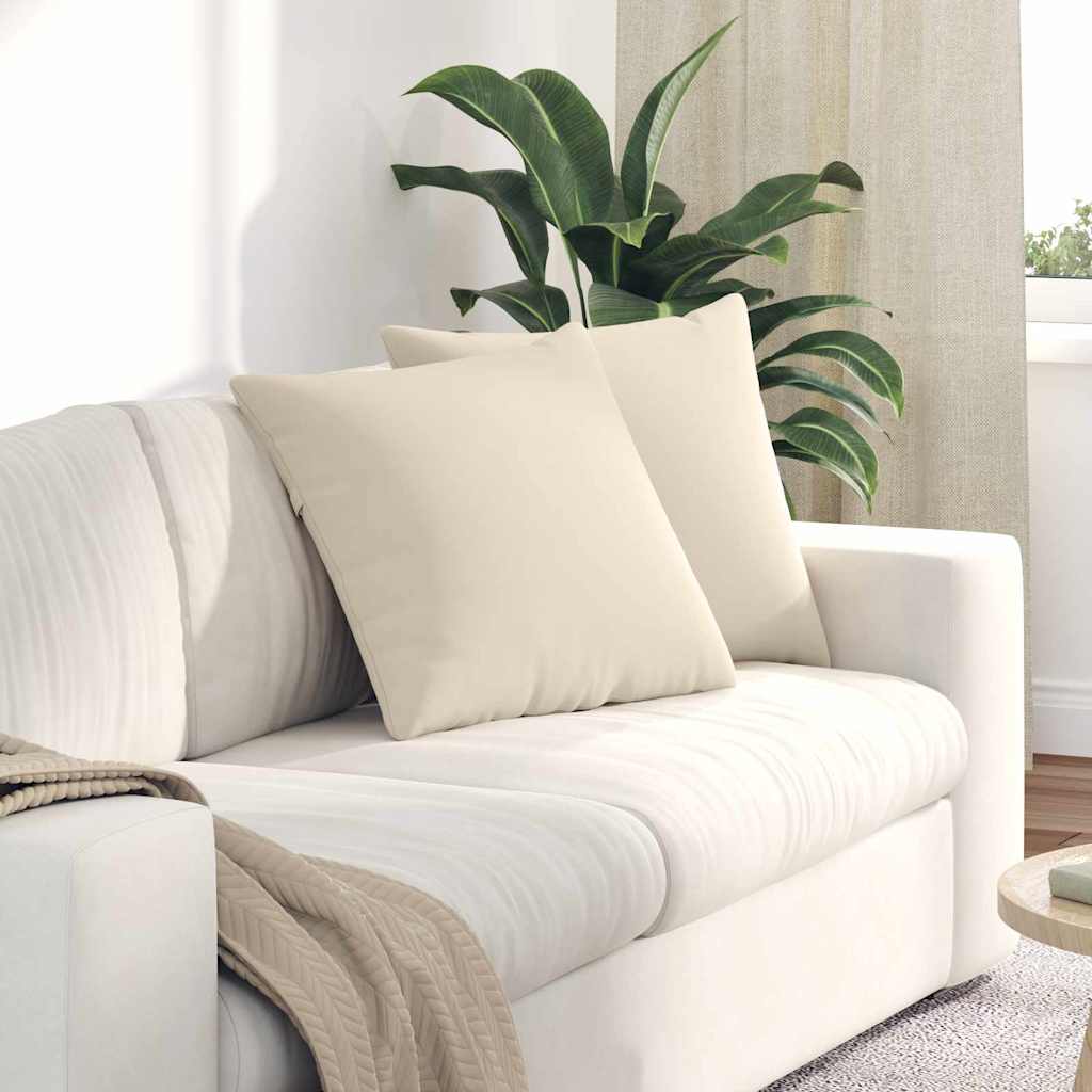 Jastučići za sofu 2 pcs Bež 50 x 50 cm tkanina