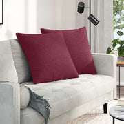 Jastučići za sofu 2 pcs Vinska crvena 60 x 60 cm tkanina