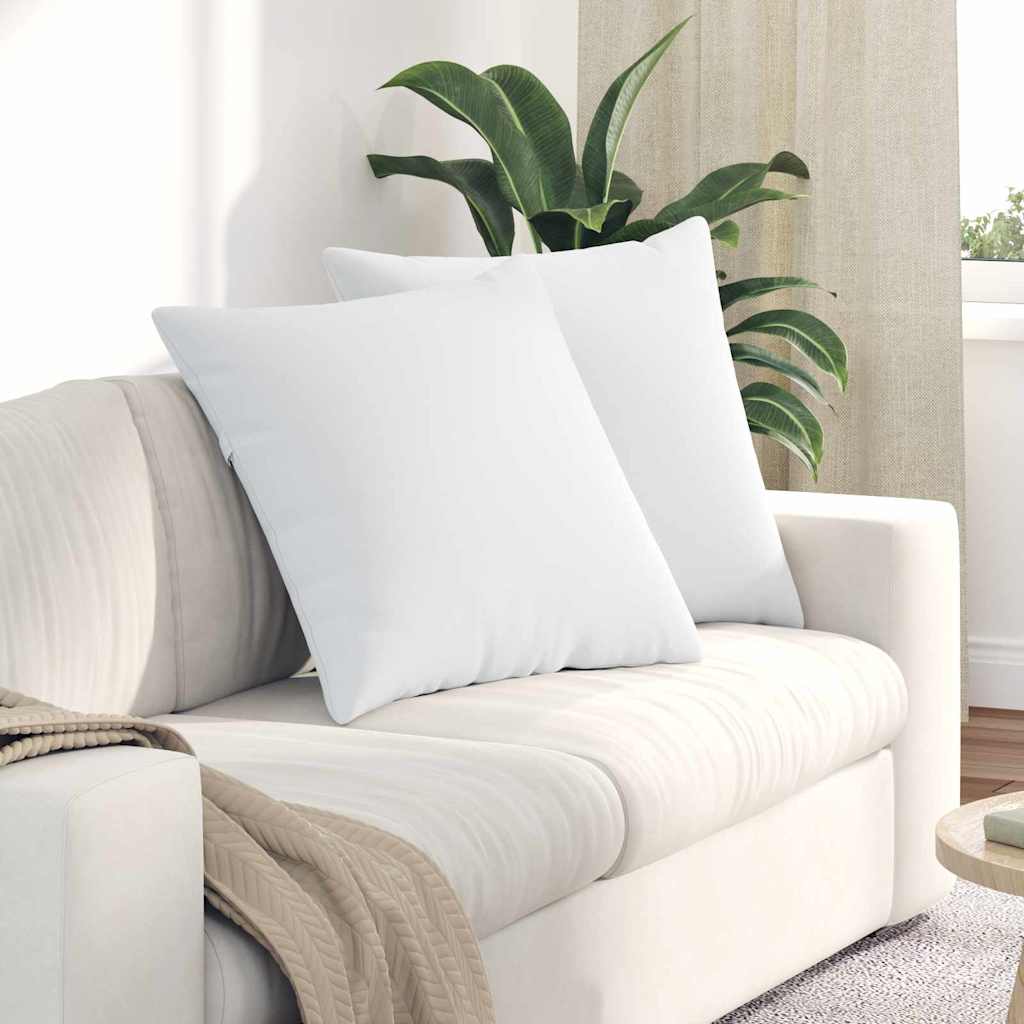 Jastučići za sofu 2 pcs Bijelo 60 x 60 cm tkanina