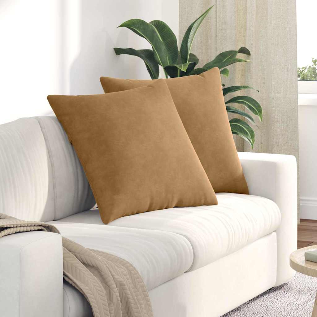 Jastučići za sofu 2 pcs Smeđa 60 x 60 cm Kordura tekstil
